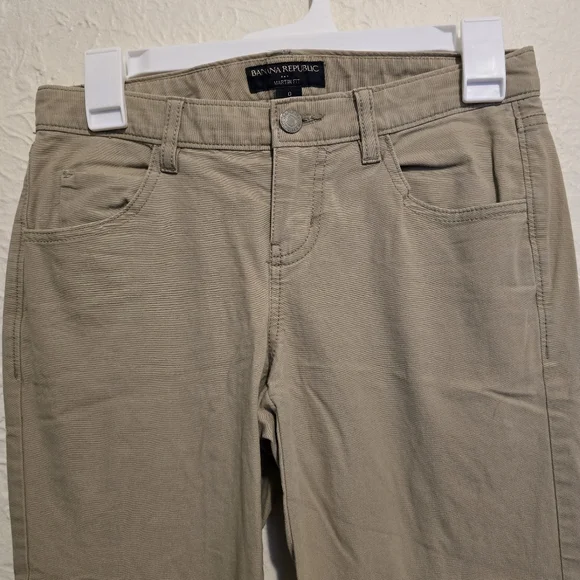 BANANA REPUBLIC Martin Fit Khaki Cargo Pants Gorpcore Casual Bottoms Size 0 - Picture 4 of 16